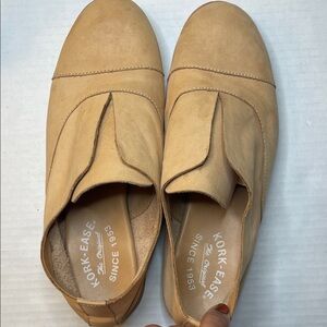 Womens 8 M Kork Ease Nottingham Brown Leather Loafers Slip On Comfort Cap Toe